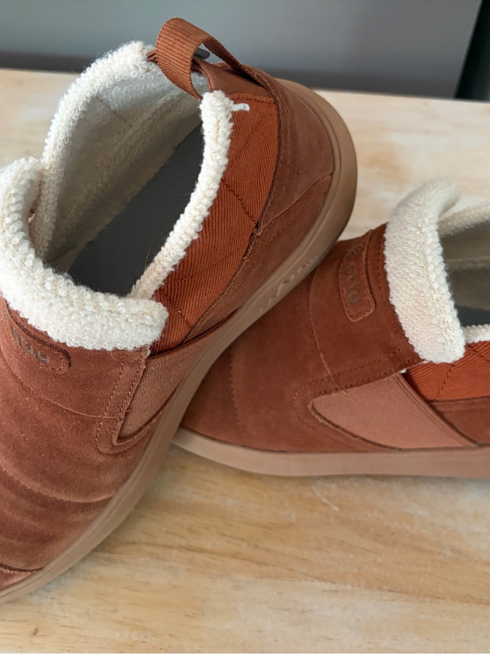 Stio Women's Ankle Bootie in Rust with Cream Collar